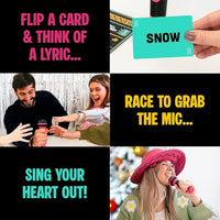 Indoor family game karaoke set with microphone