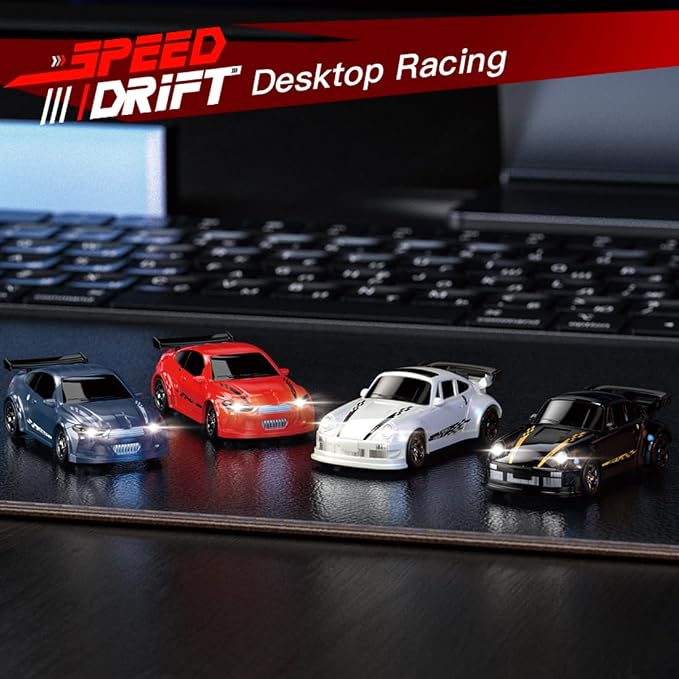 Small remote control racing car for indoor use