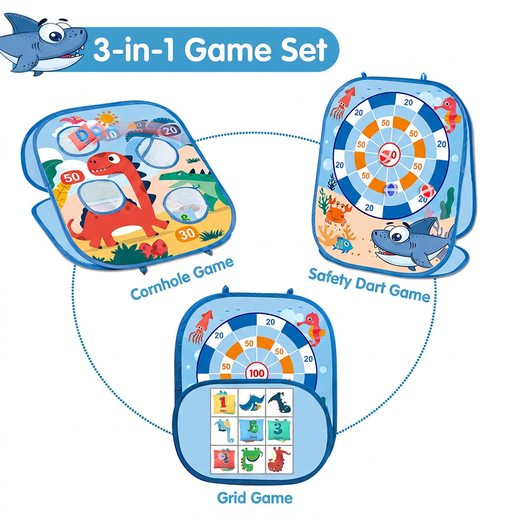 Indoor outdoor bean bag game for kids activity