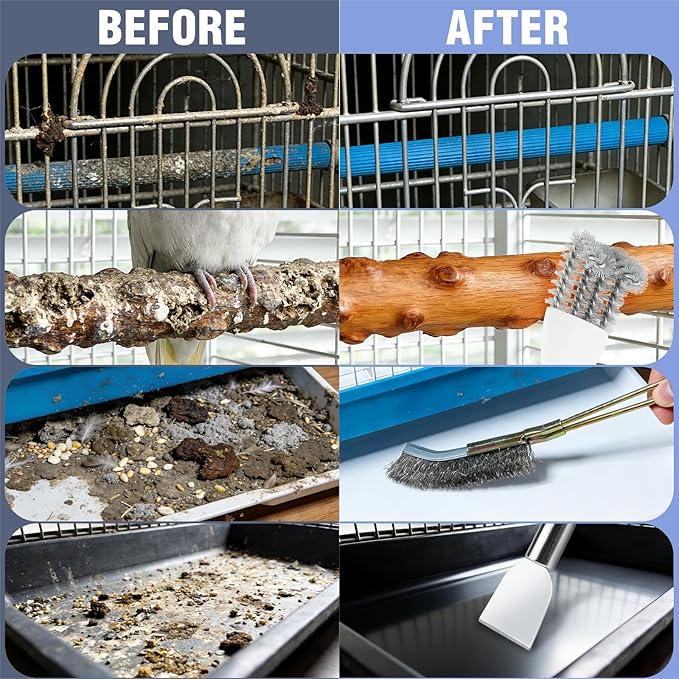 indoor and outdoor bird cage cleaning tool kit