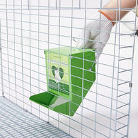 indoor small animal metal feeder with secure lid