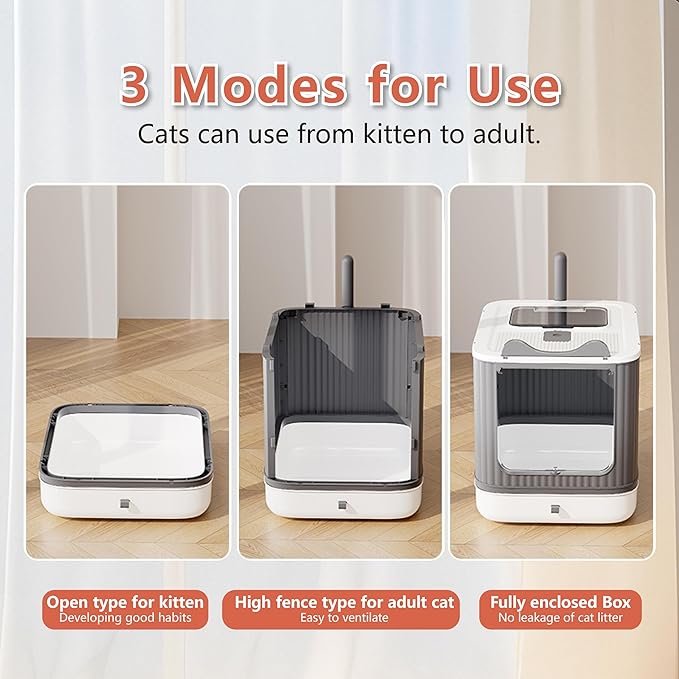 Indoor pet litter box with drawer section