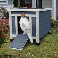 Indoor Pet Wooden House for Small Animals with Multiple Levels