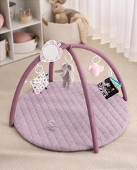 Infant activity mat with six detachable play toys