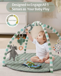 infant activity play mat for sensory development and interactive play