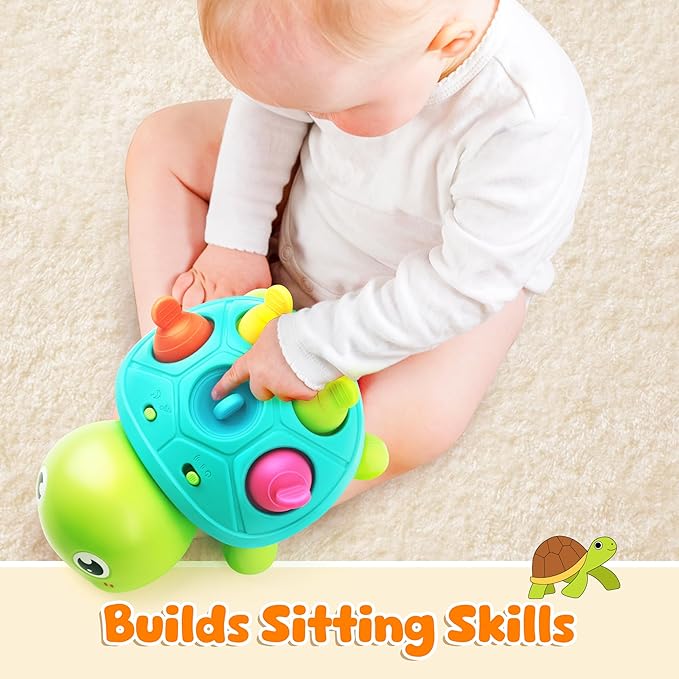 Infant crawling and singing toy with music and lights