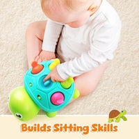 Infant crawling and singing toy with music and lights