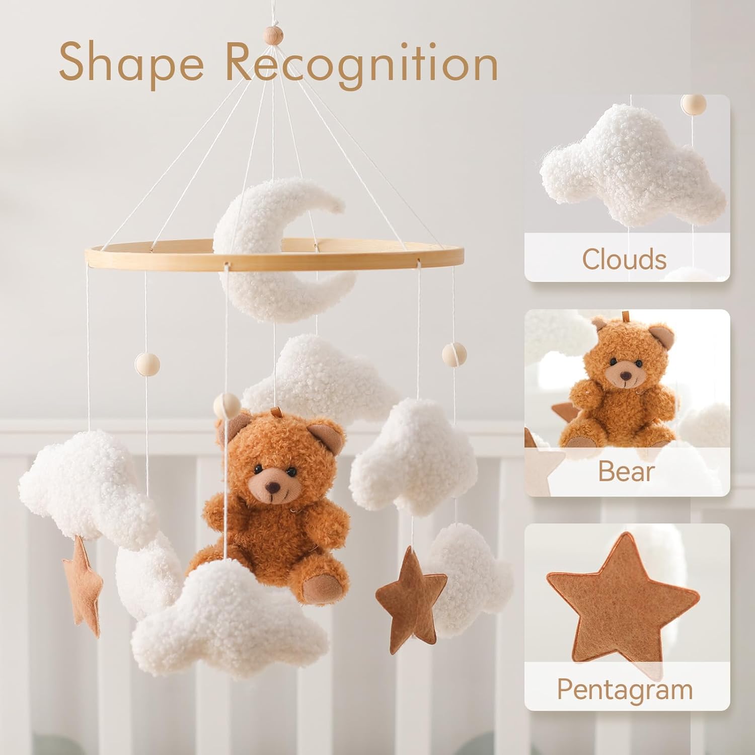 infant crib mobile neutral nursery decor for boys and girls