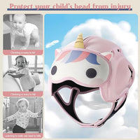 Infant head guard designed for supervised crawling
