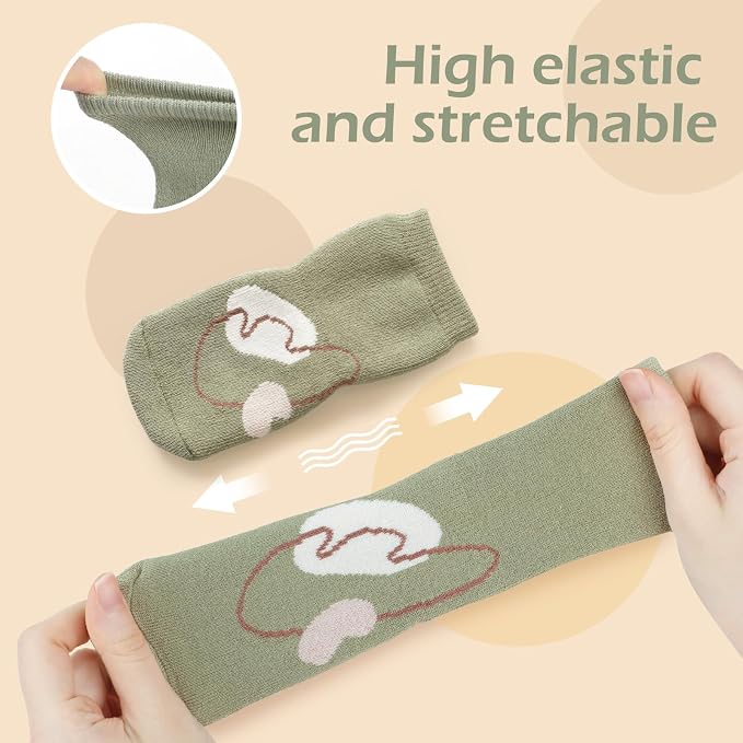 Infant non slip socks designed for indoor movement