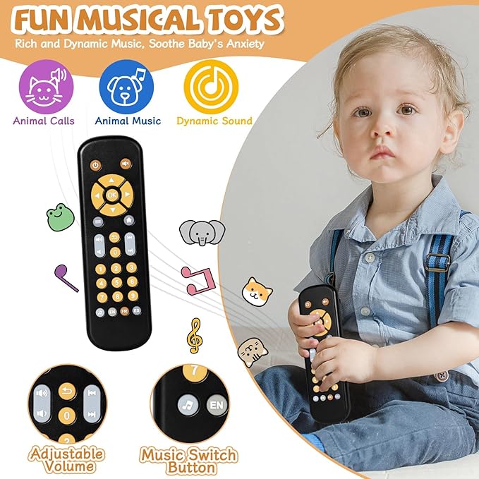 Infant playing remote control toy musical learning toy for babies