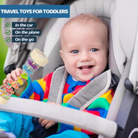 Infant playing wooden rattle toy sensory toy for babies development