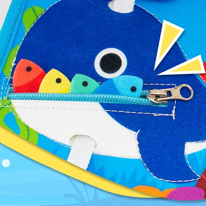 Infant sensory activity board for touch and quiet play