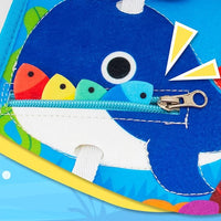 Infant sensory activity board for touch and quiet play