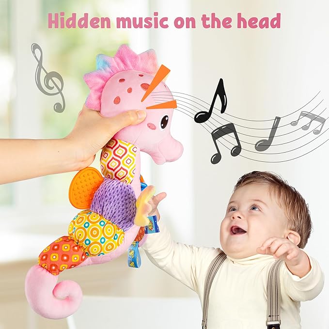Infant Sensory Toy With Rattles And Crinkle