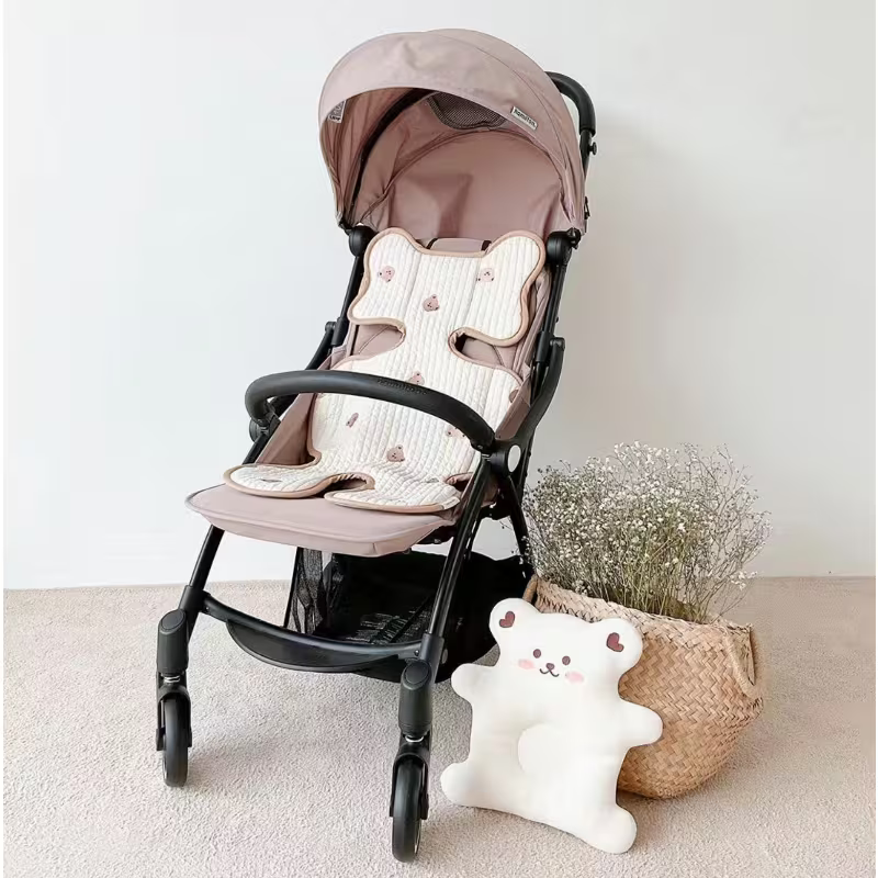 Infant stroller seat pad with soft padding for comfort