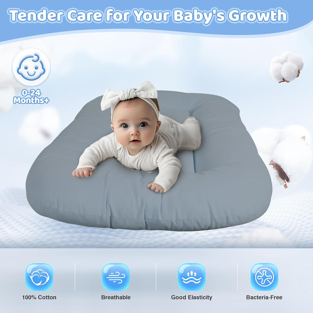 infant tummy time mat portable cushion for baby support