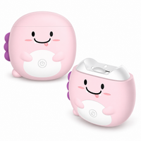 Infant fingernail grooming device with simple top button and rounded body