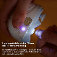 Infant grooming nail care tool designed for small fingernails and toenails