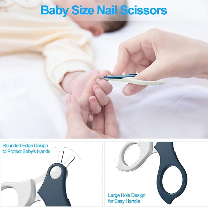 Infant manicure tool set with clipper scissors file and grooming accessories
