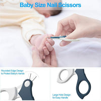 Infant manicure tool set with clipper scissors file and grooming accessories