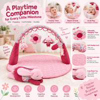 Soft infant tummy time activity mat with padded surface