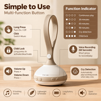 Infant white noise device designed to provide soothing background sound during sleep routines