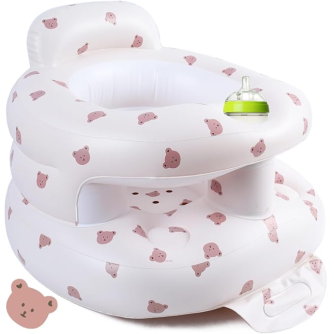 Inflatable Baby Seat with Safety Guardrails - Front View for Babies