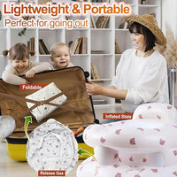 Side View of Inflatable Sit Me Up Baby Chair with Safety Guardrails