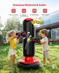Inflatable Boxing Bag for Kids with Bounce Back Design