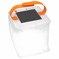 Inflatable LED lantern for camping, hiking, and emergency use