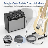 Instrument cable for keyboard amplifier speaker and studio audio