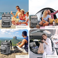 Cooler backpack with  insulation lining for temperature storage