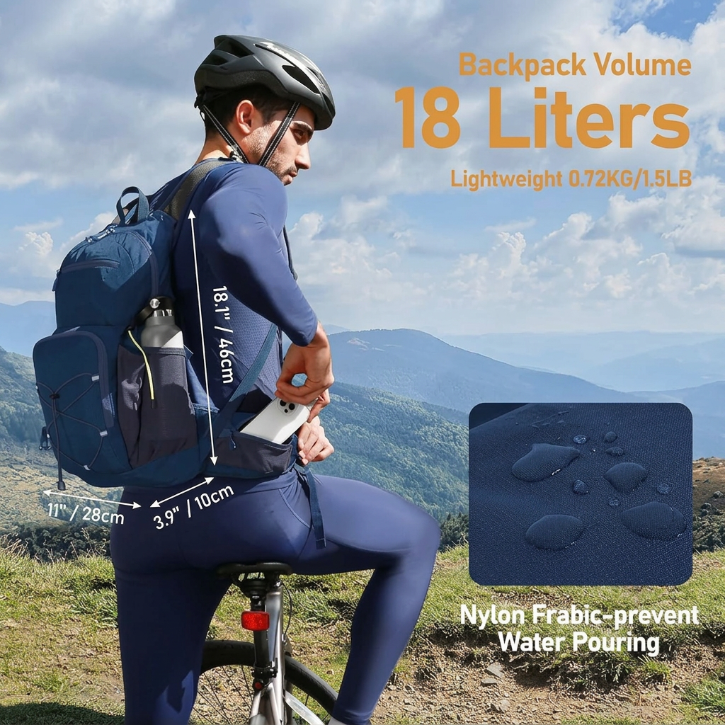Insulated hydration pack for outdoor hiking camping and biking activities