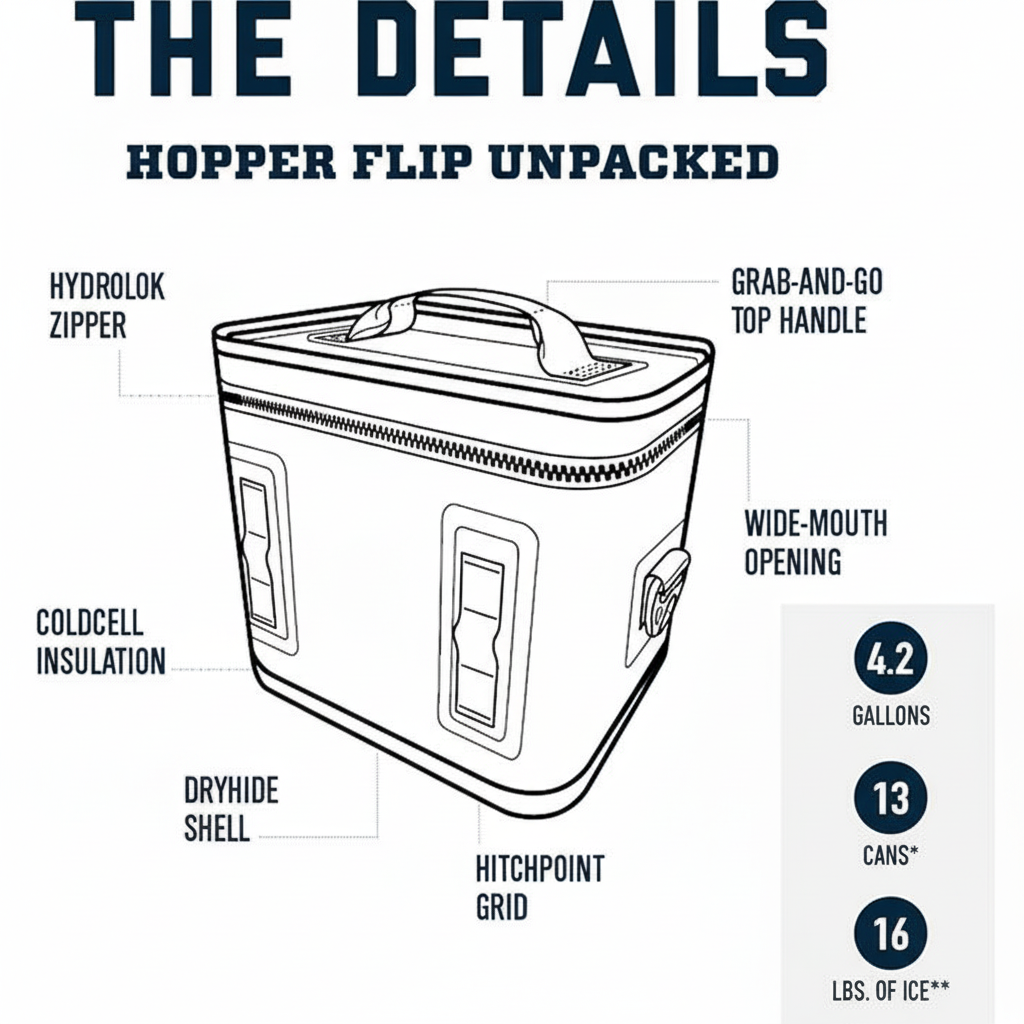 Insulated soft cooler for outdoor use, hiking, and picnics