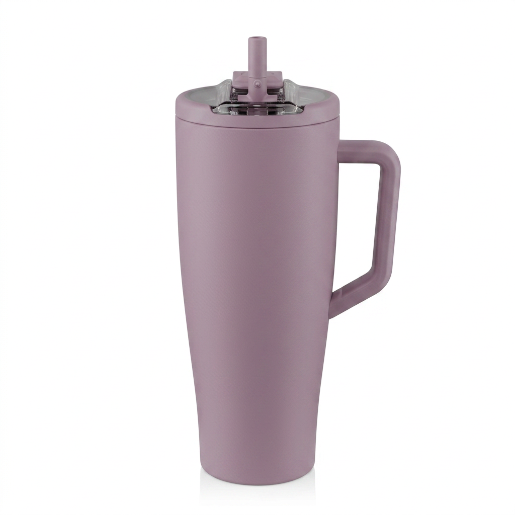 40 oz insulated stainless steel tumbler with leakproof straw lid