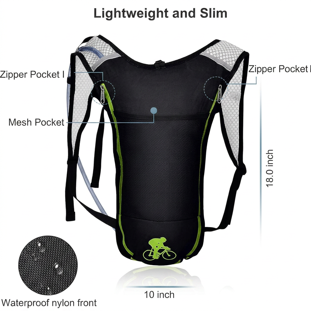 Insulated water backpack for outdoor festivals camping and active travel use