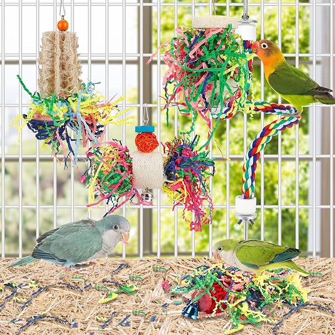 Interactive Bird Toy Encouraging Chewing And Shredding