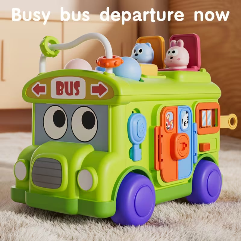 Interactive bus learning toy for kids preschool activities