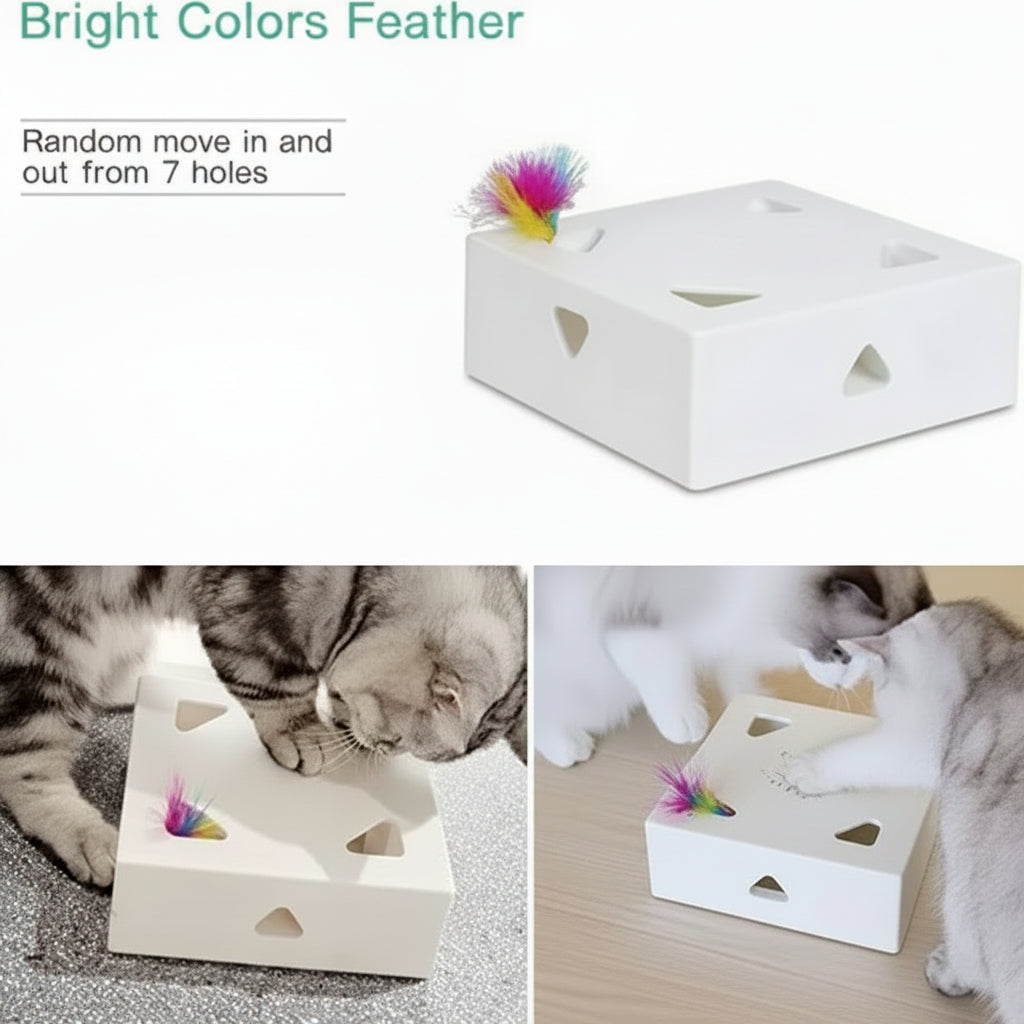 Interactive Cat Play Device With Automatic Movement Patterns