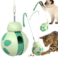 Interactive Cat Treat Puzzle Toy with Rolling Ball Design