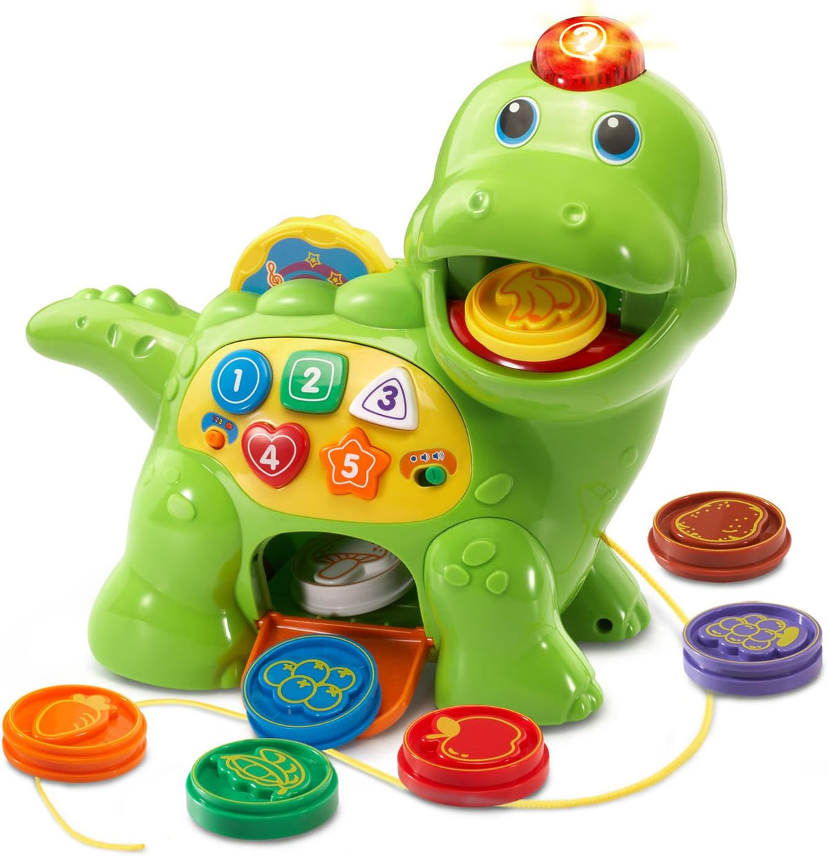 Interactive dinosaur learning toy designed for toddler counting and educational play.