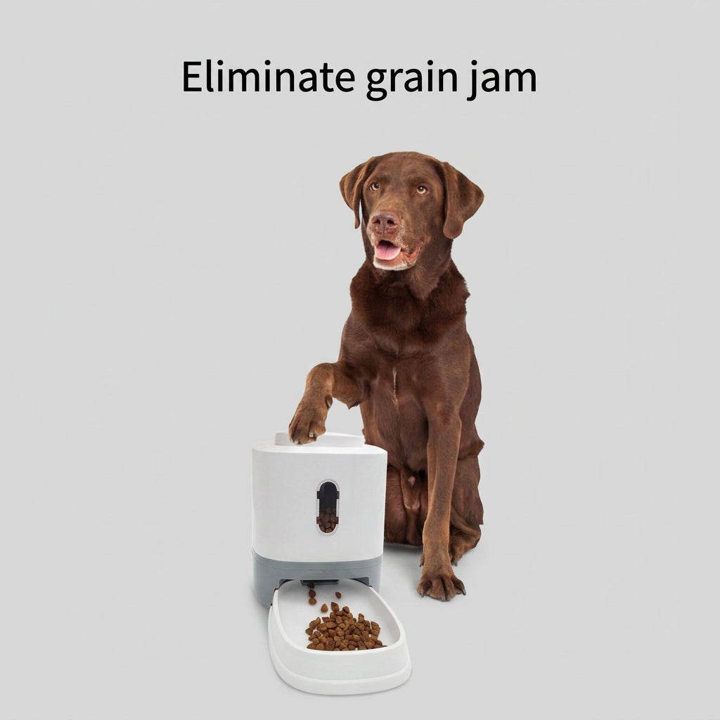 Interactive dog food toy with press-operated dispensing design