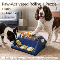 Interactive Dog Puzzle Toy with Rotating Food Compartments