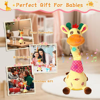 Interactive dancing giraffe that repeats what you say and sings songs for toddlers
