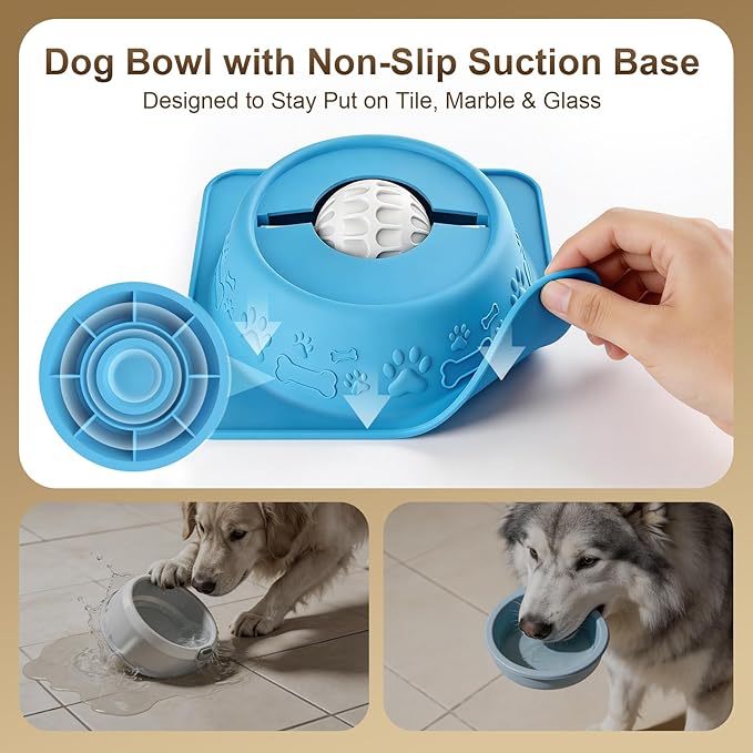 interactive licking surface for mental stimulation and slow feeding