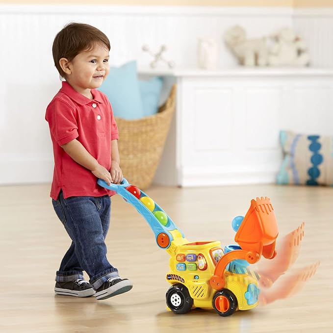 Interactive toddler vehicle toy for indoor play