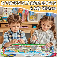 Fun jelly sticker book for toddlers with reusable stickers