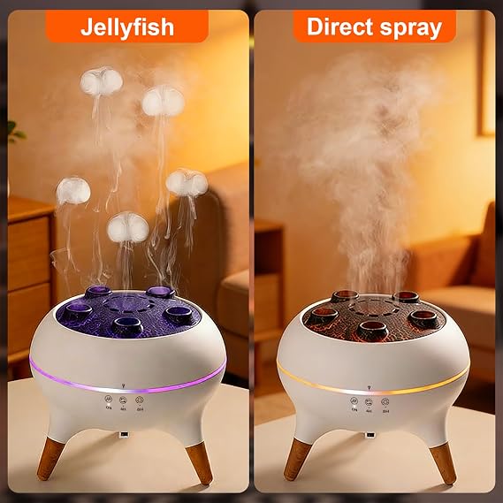 ultrasonic jellyfish aroma diffuser with seven color LED