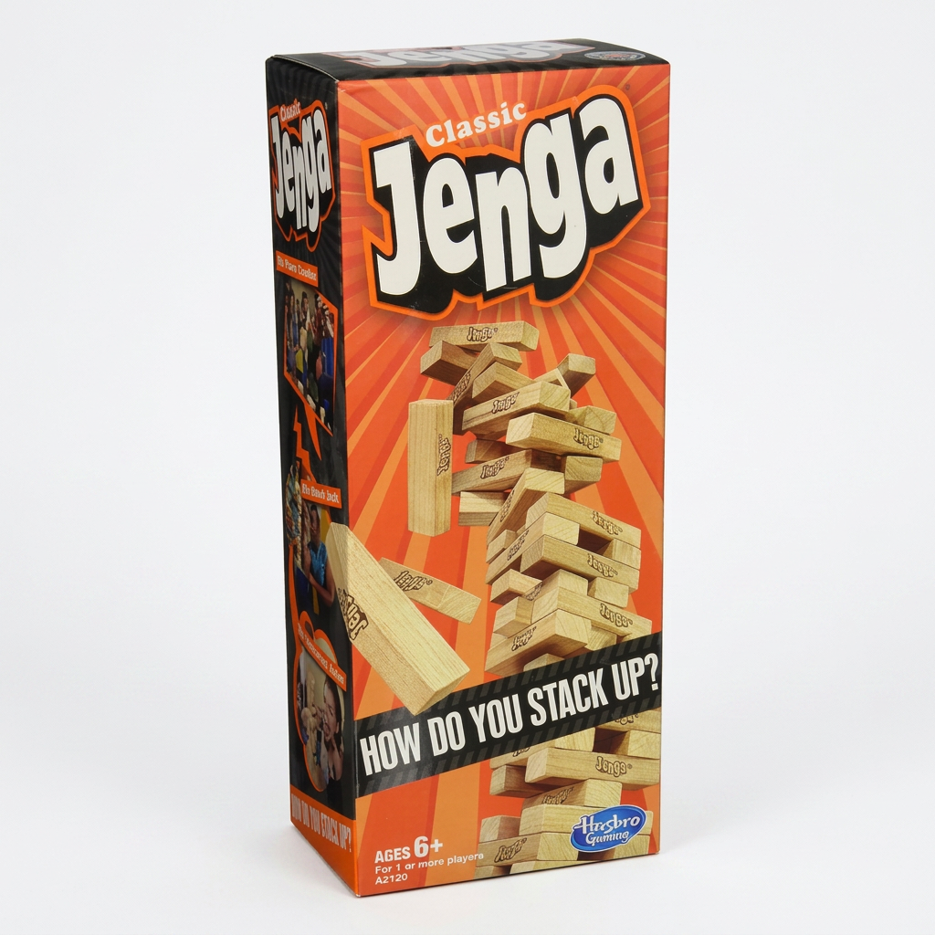 Jenga stacking tower wooden block balance game for family fun